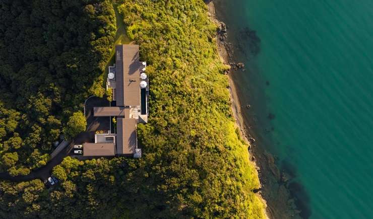 Manawaora in the Bay of Islands is attracting wealthy foreign buyers. The main residence sits high on the Karaka Point headland and was conceived by the owner and detailed by Italian architect Misa Poggi. Photo / Supplied