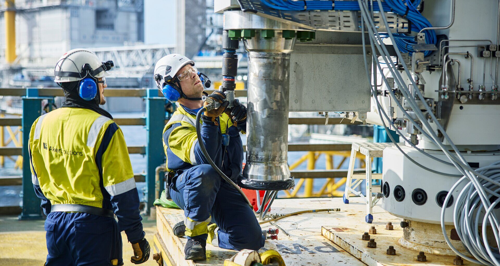 picture of aker solution logo on a wall