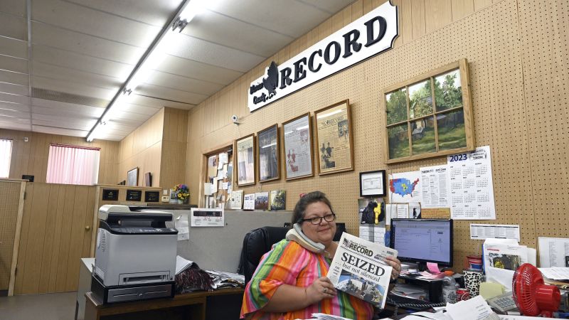 A Kansas county apologizes for a raid on the Marion County Record