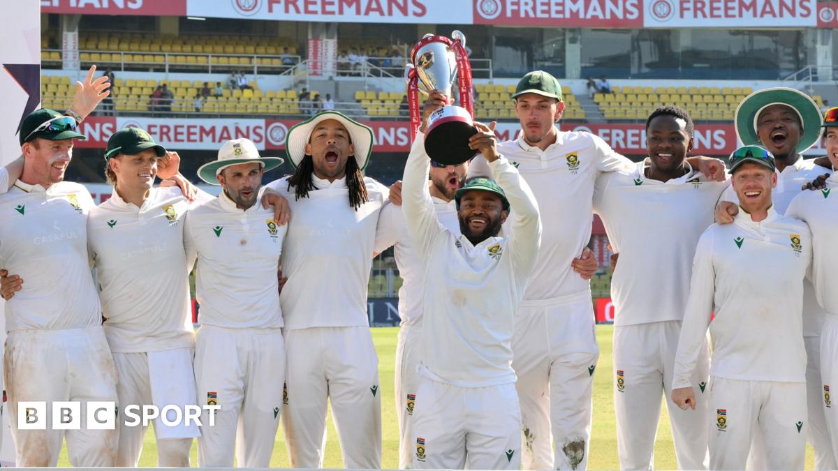 South Africa celebrate after Series win
