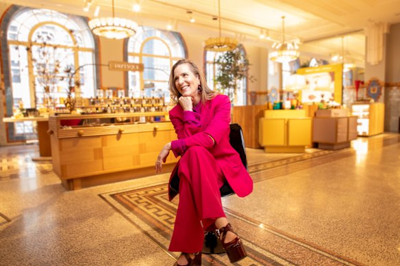 Jo Horgan at the new Mecca flagship store in Bourke street. 