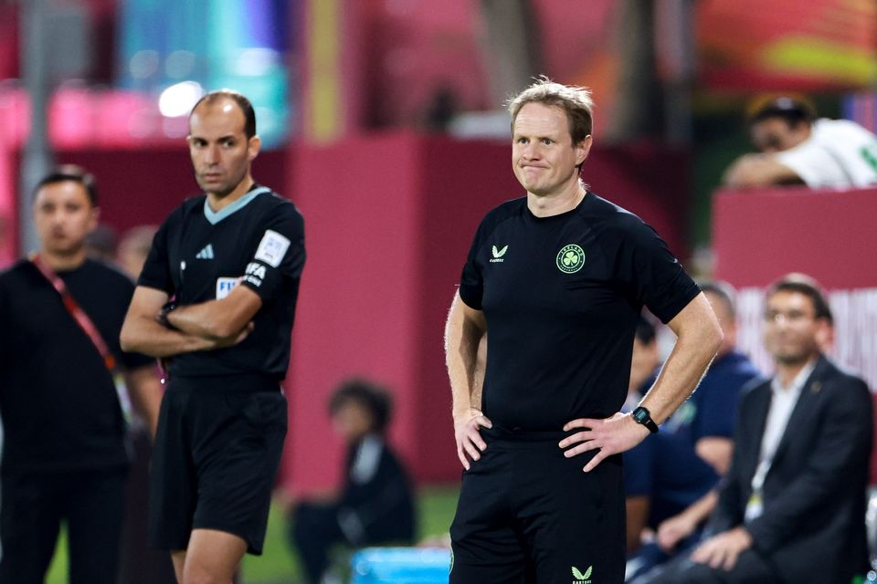 Ireland U-17 manager Colin O'Brien was proud of his side's performance. Photo: Nikola Krstic/Sportsfile