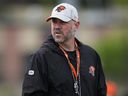 B.C. Lions coach Buck Pierce said death threats 'should never happen on any social media platform, anywhere.'
