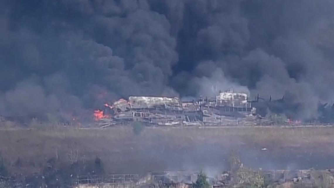 Fire at decommissioned power plant in Bacliff area continues to burn | Nearby residents asked to stay indoors