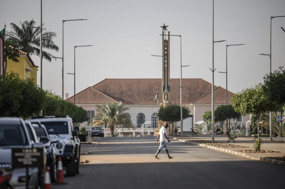 Guinea-Bissau's presidential palace is seen on November 26, 2025 as members of the military announced taking control of the country