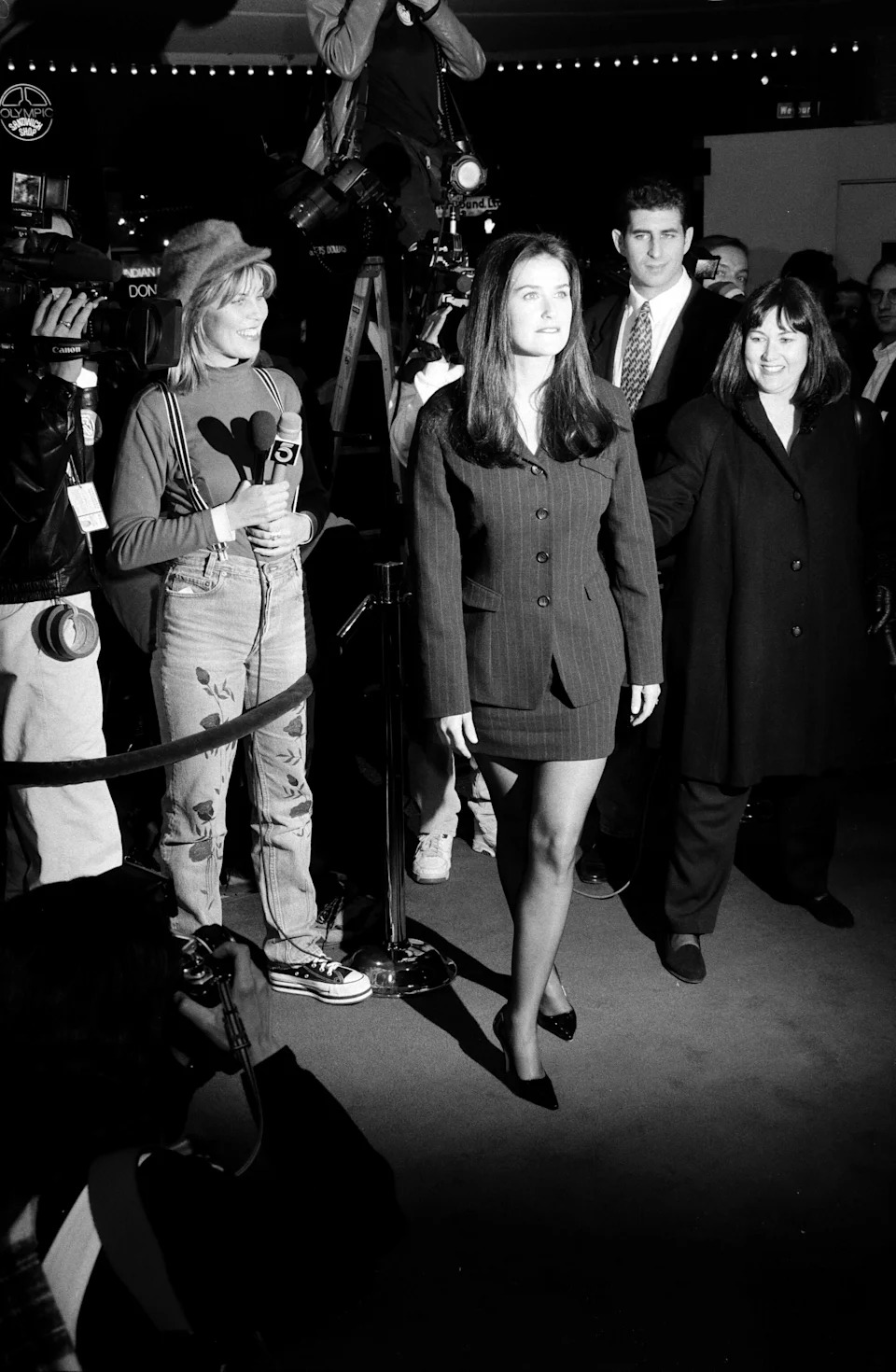 Demi Moore Leans Into Sheer Tailoring in Thom Browne in Berlin