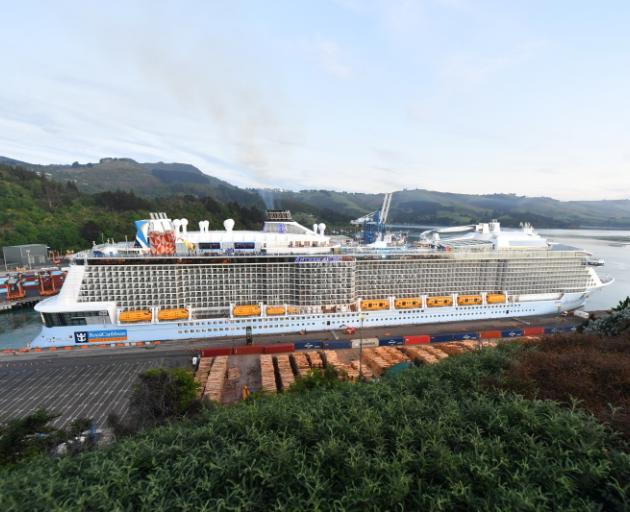 Anthem of the Seas sailed into Port Chalmers this morning and berthed at 6am. Photo: Stephen...
