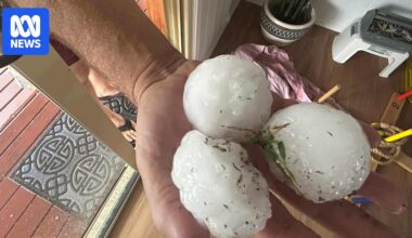 Giant hailstones hit parts of south-east Queensland as region braces for more severe thunderstorm activity