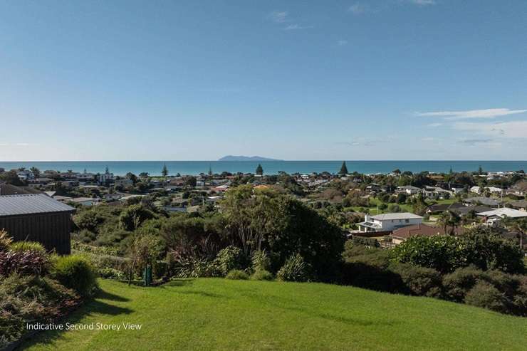 Dani and Chris Simpson are selling 27 Tohora View, in Waihi Beach after a tornado destroyed their home, changing their plans. Photo / Supplied