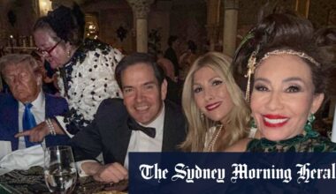 Pauline Hanson, Gina Rinehart sighted at Trump’s Halloween party