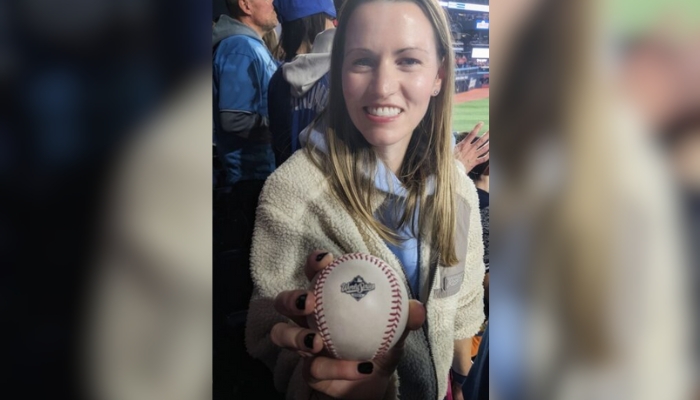 Roots CEO Meghan Roach caught Bo Bichette's home run ball in decisive Game 7