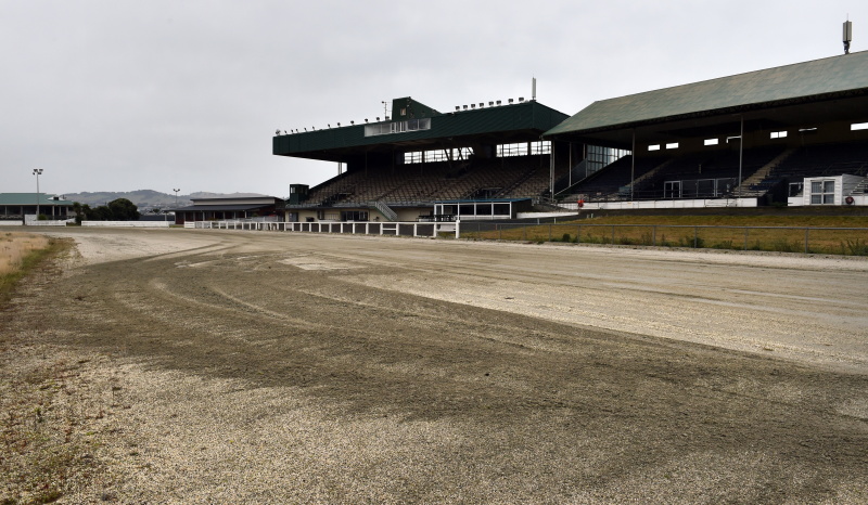The man was sleeping rough in the abandoned grandstands at Forbury Park. Photo: Gregor Richardson