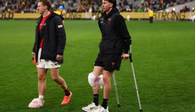 Fresh concern for Bomber's ACL recovery after training mishap