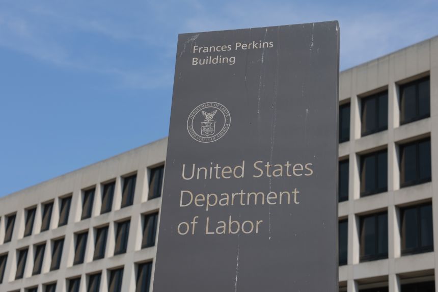 The Frances Perkins Department of Labor building on August 4, in Washington, DC. Due to the shutdown, some vital reports were not released on schedule.