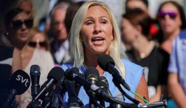 Marjorie Taylor Greene says she is receiving threats amid rift with Trump