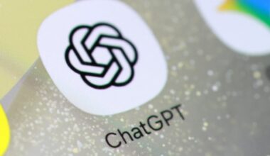 The ChatGPT app icon displayed on a smartphone screen, showing the logo and app name.