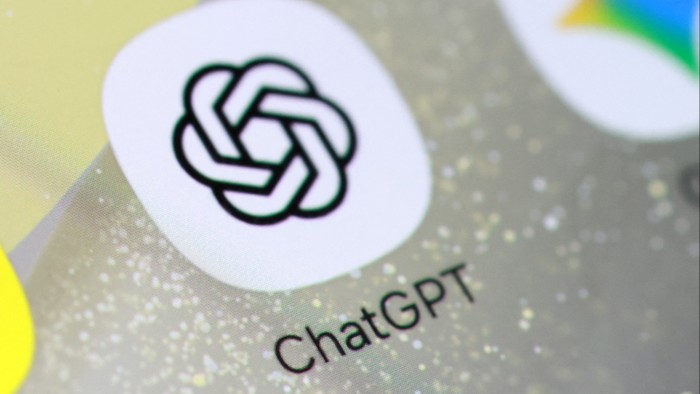 The ChatGPT app icon displayed on a smartphone screen, showing the logo and app name.