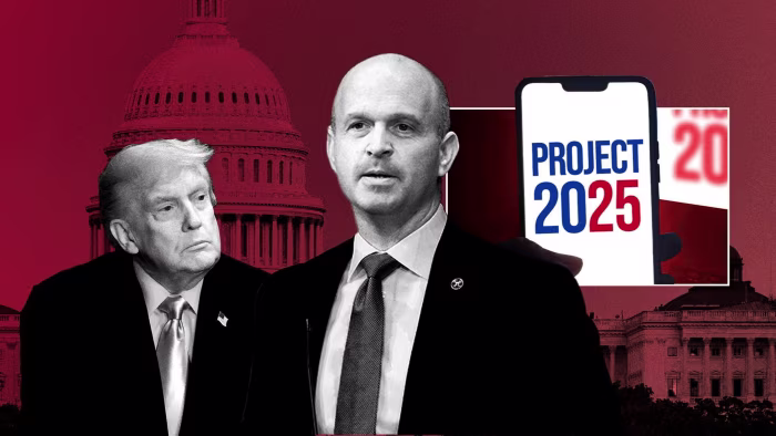 Trump’s Maga coalition fractures over far-right interview