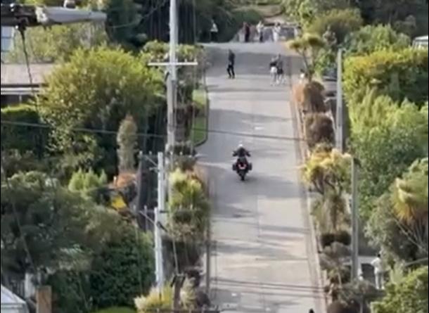 'Not convinced it's a good idea': Comedian rides up Baldwin St