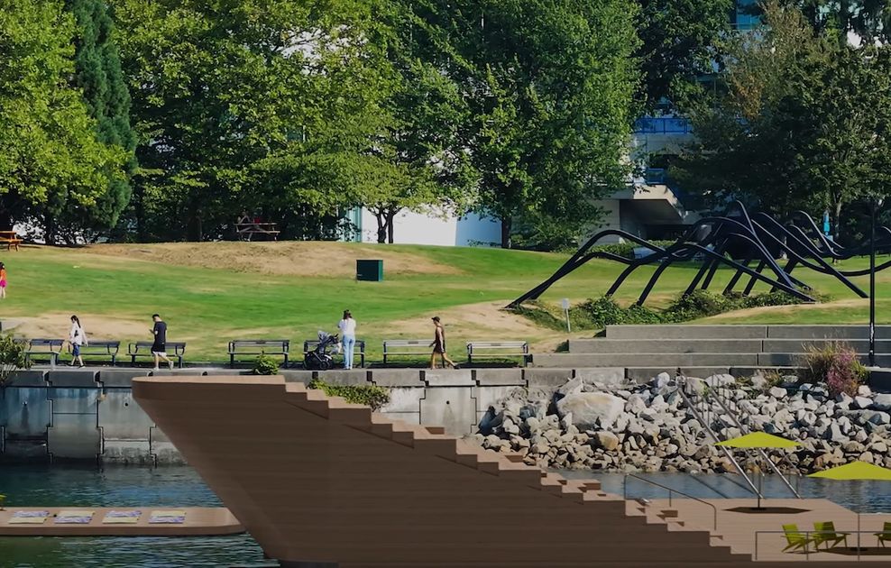 north vancouver harbour deck swimming lonsdale 