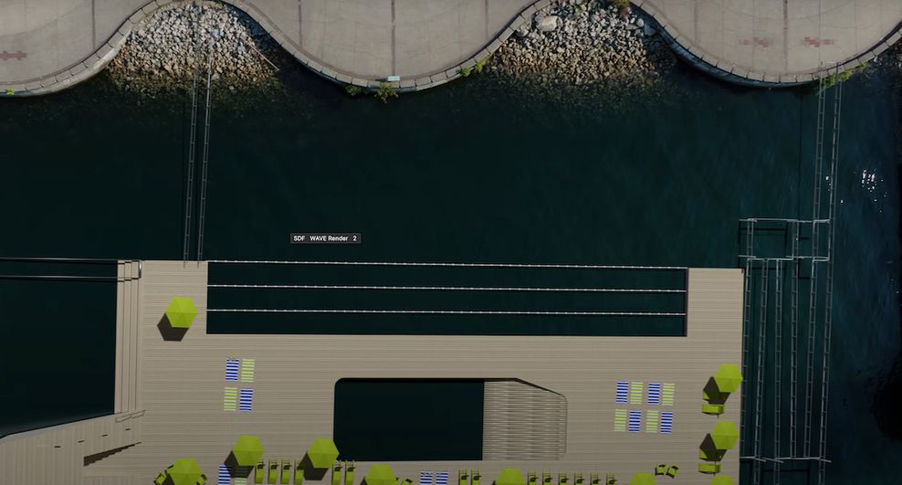 north vancouver harbour deck swimming lonsdale 