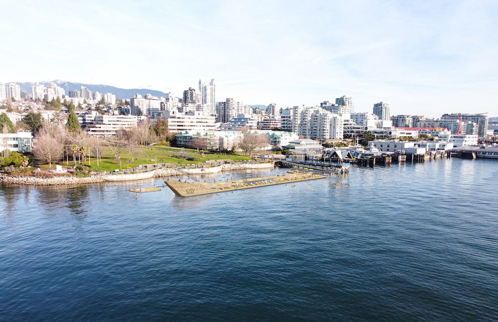 north vancouver harbour deck swimming lonsdale