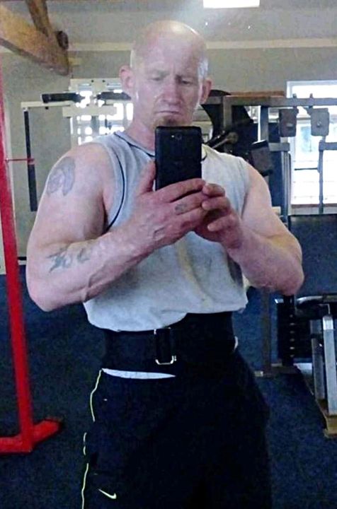 Jankevicius poses in the gym