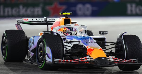 Lawson shakes off near miss to take sixth spot in F1 Las Vegas