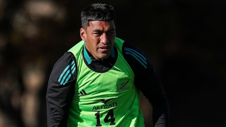 All Black Rieko Ioane in training mode.