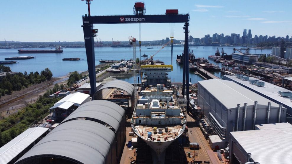 royal canadian navy hmcs protecteur joint support ship seaspan north vancouver