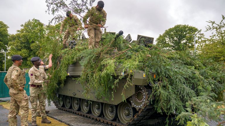 Britain's new Ajax fighting vehicle, which arrived overdue and at great financial cost. Pic: PA