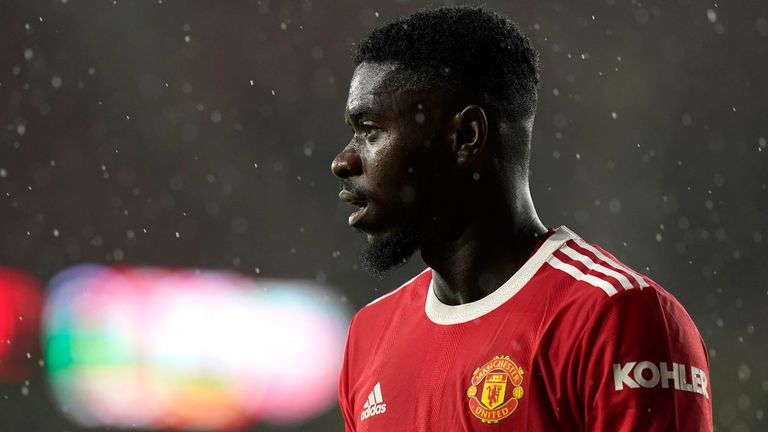 Tuanzebe playing for Manchester United in 2021. Pic: AP