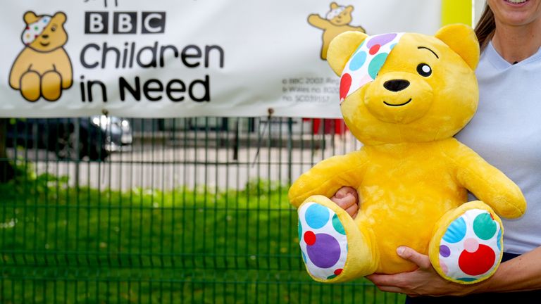BBC Children in Need mascot Pudsy. Pic: PA