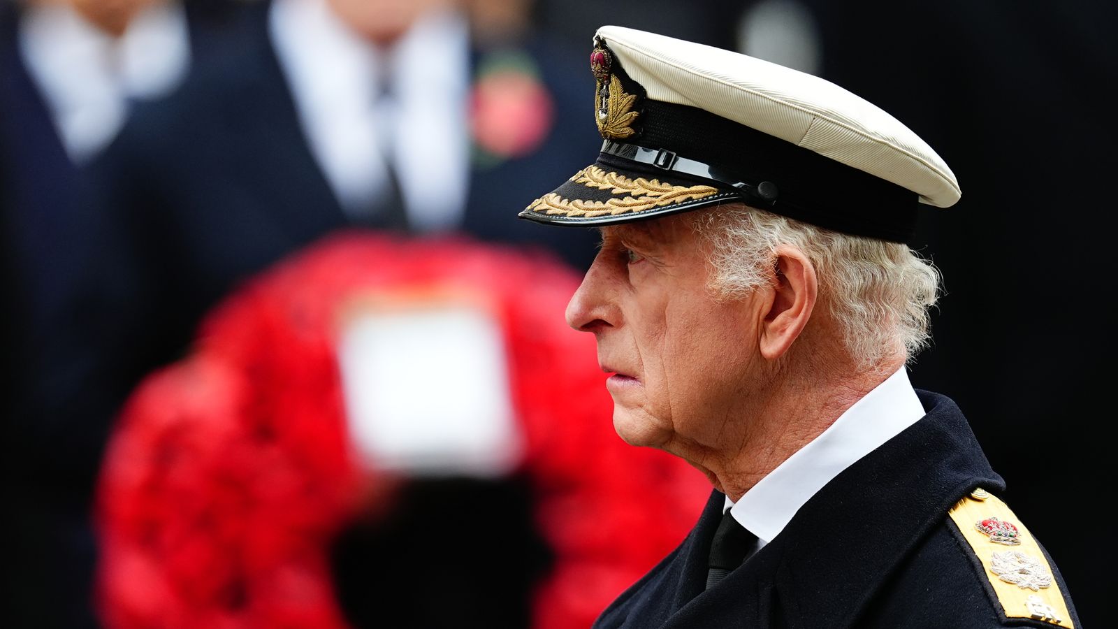 King Charles during last year's service at the Cenotaph. PA file pic