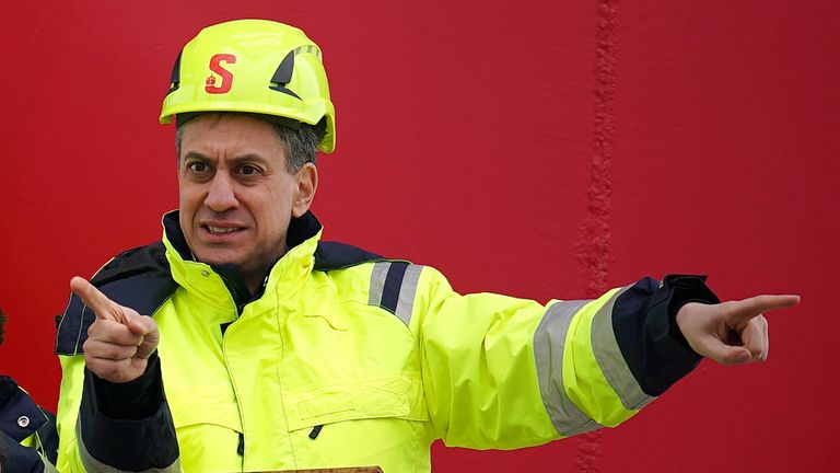 Energy Secretary Ed Miliband is leading the government's drive for clean energy. Pic: PA