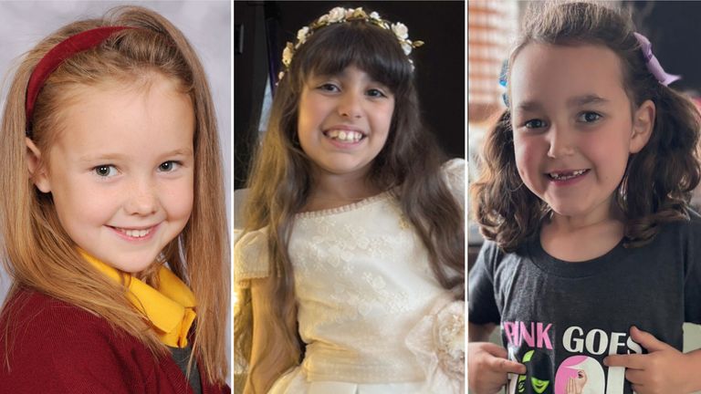 (L-R) Southport victims Elsie Dot Stancombe, Alice da Silva Aguiar and Bebe King. Pics: Merseyside Police