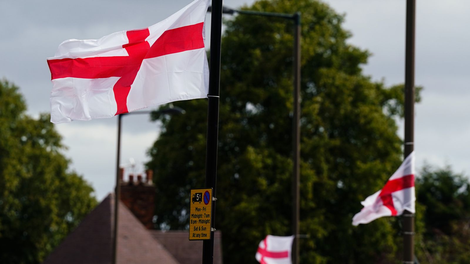 St George's flags have appeared around the country. Pic: PA