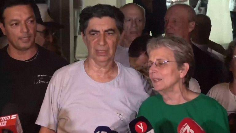Hadar Goldin's parents, Simcha and Leah. Pic: APTN