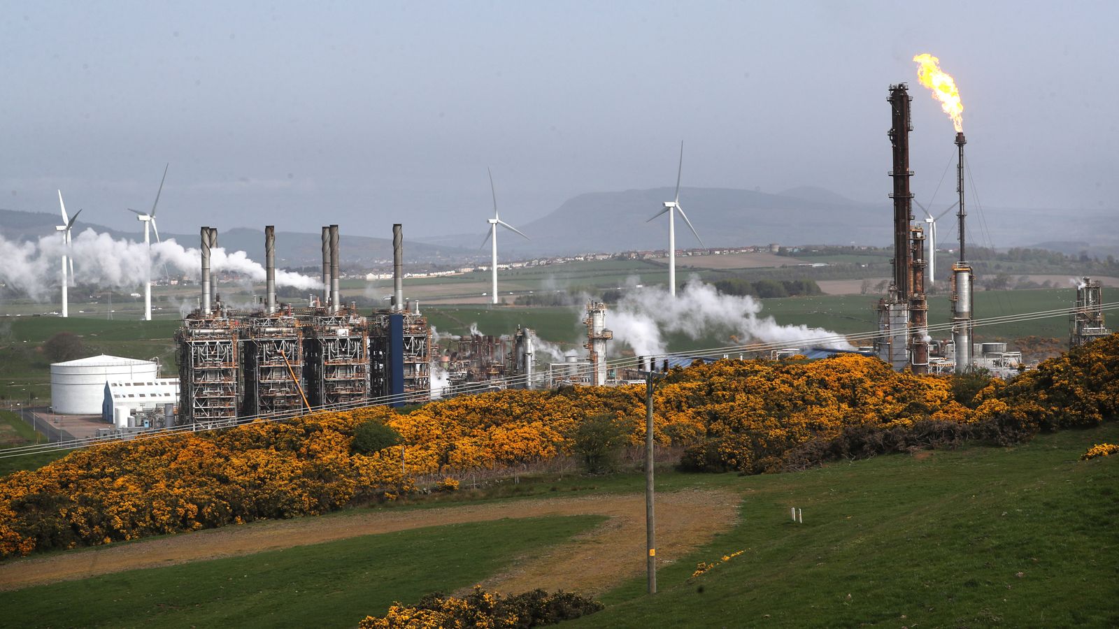 The Fife Ethylene Plant at Mossmorran. Pic: PA