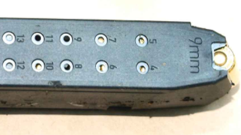 A magazine containing 9mm bullets was also recovered as part of Operation Portaledge. Pic: Crown Office