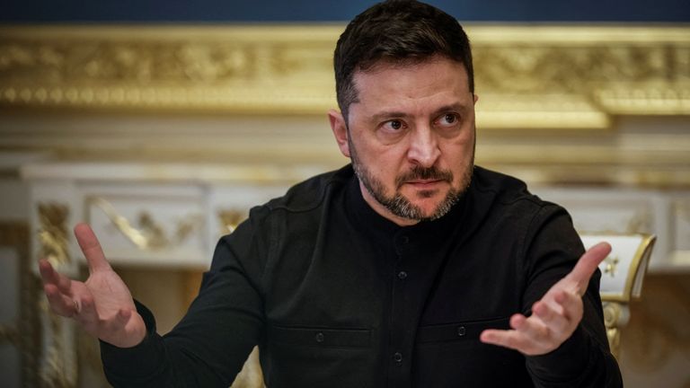 Ukraine's President Volodymyr Zelenskyy. Pic: Reuters