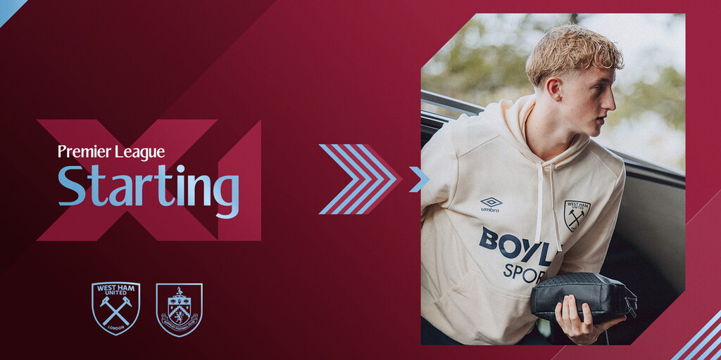 Starting XI | Hammers unchanged for Burnley visit