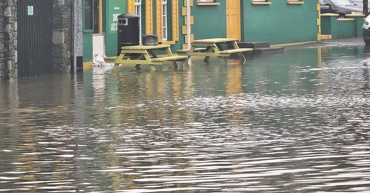 Storm Claudia brings flooding to Blackwater village in Co Wexford