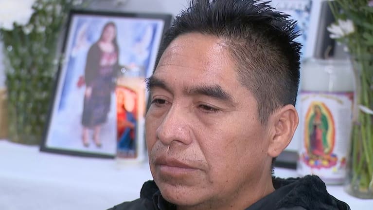 The husband of Maria Florinda Rios Perez, Mauricio Velasquez, speaks during an interview in Indianapolis. (Source: WRTV via AP)