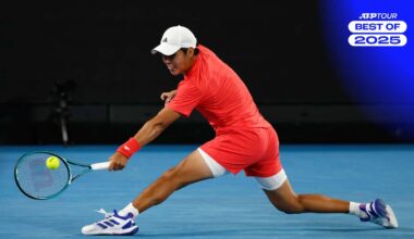 Learner Tien defeats Daniil Medvedev in five sets at the Australian Open.