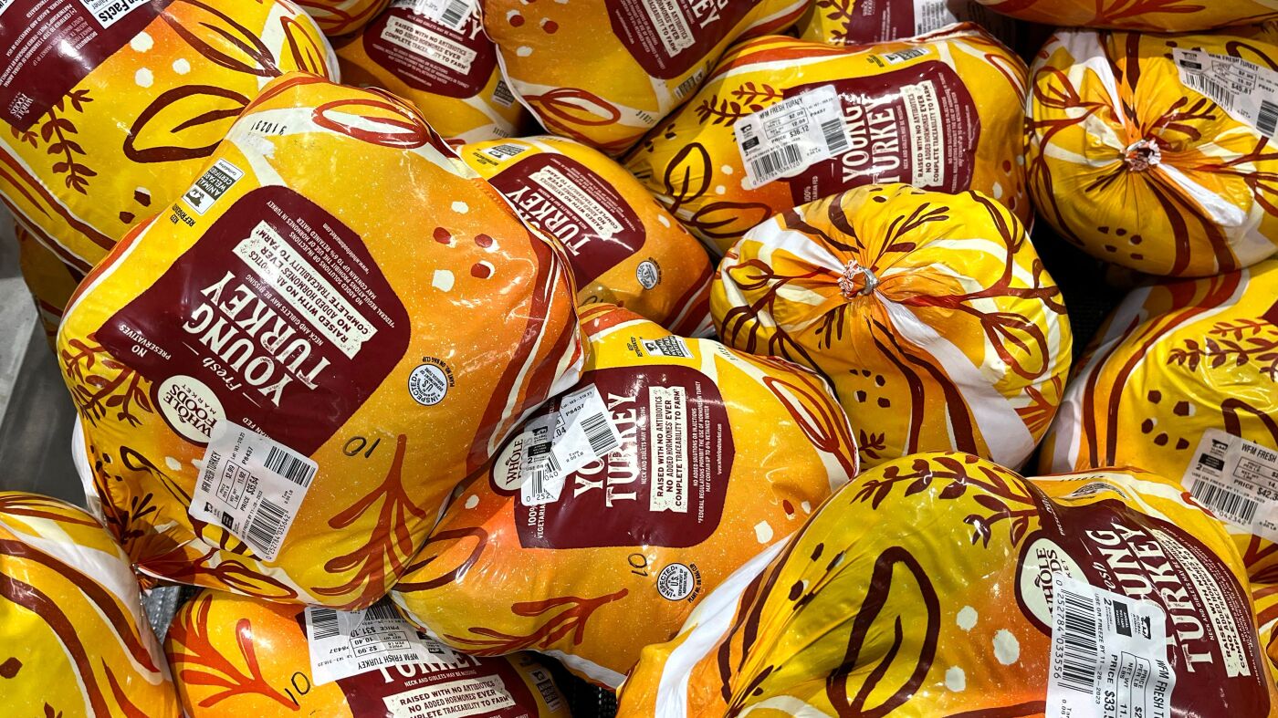 Thanksgiving feast will cost a little less this year : NPR