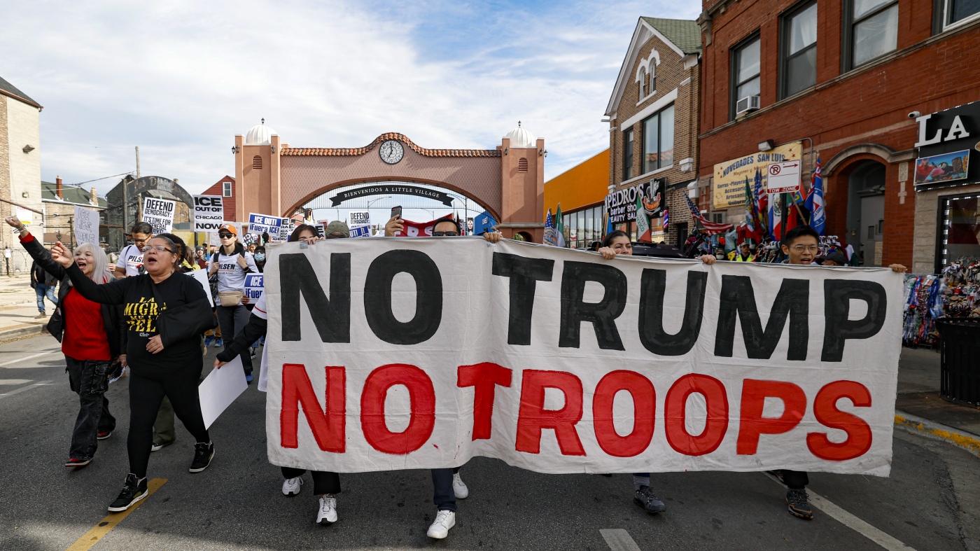 Hundreds of National Guard troops will leave Portland and Chicago : NPR