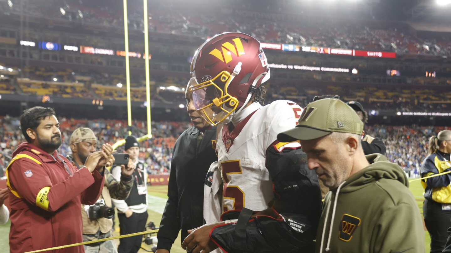 Jayden Daniels has dislocated left elbow, uncertain whether he can return this season