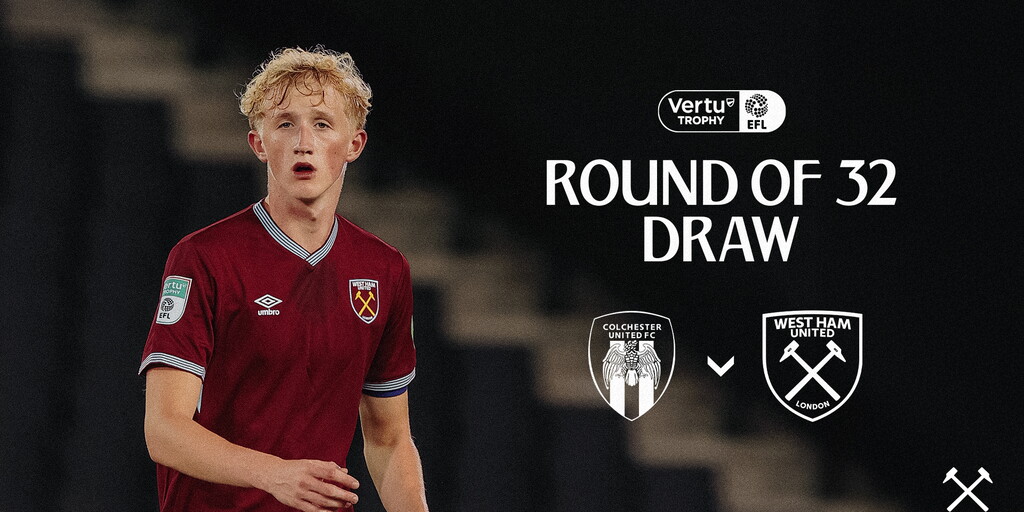 U21s to face Colchester United in Vertu Trophy round of 32
