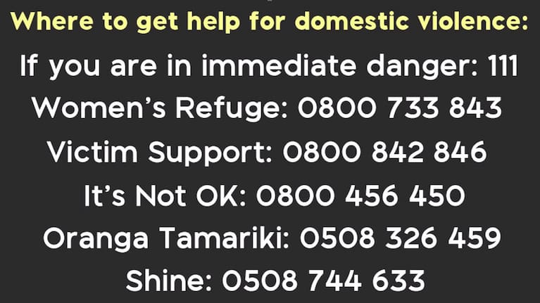 Where to get help for domestic violence.
